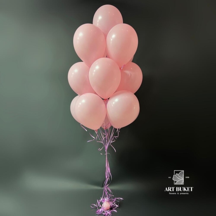 Сет 11 розовых гелиевых шаров