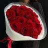 15 красных роз 40 см