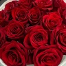 15 красных роз 40 см