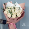 15 пионовидных роз "White o'hara"