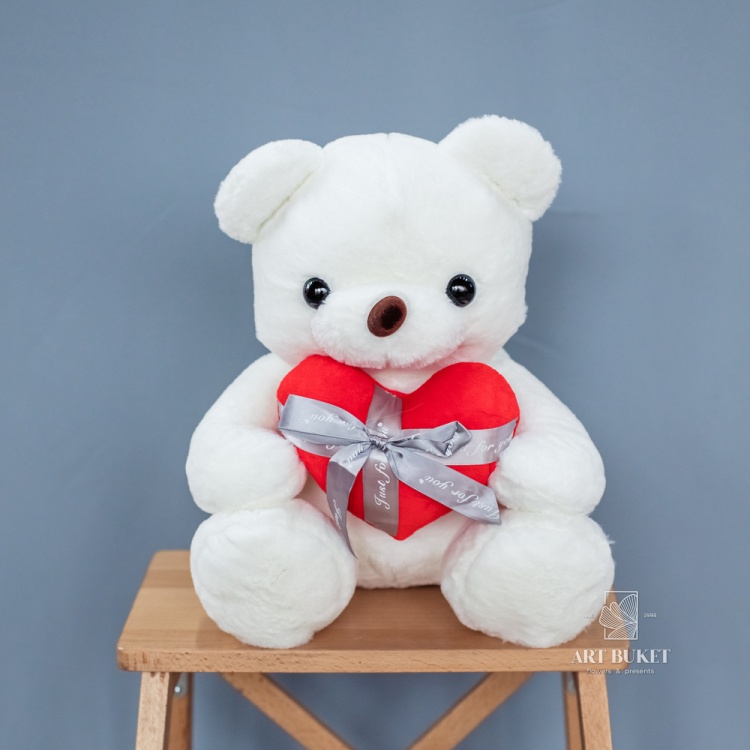 Мишка с сердцем 40см