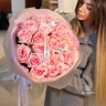 25 пионовидных роз "pink o'hara"