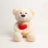 Медведь бежевый с сердцем 65 см