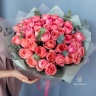 45 пионовидных роз "Пинк экспрешн"