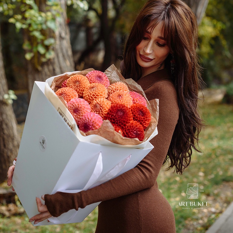 15 георгинов в переноске 