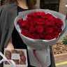 Сет 25 голландских роз + клубника в шоколаде